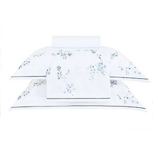 Jogo de Cama Buddemeyer Louise 200 Fios Casal Azul