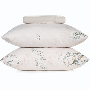 Jogo de Cama Altenburg Pouso Malha 3 Peças King Bege