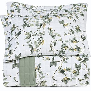Jogo Colcha Altenburg Serra Clara Malha 3 Peças Casal Verde
