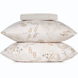 Jogo de Cama Altenburg Neblina Malha 3 Peças King Bege