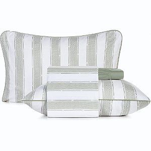 Jogo de Cama Altenburg Trilho Malha 4 Peças King Verde