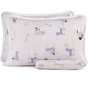 Jogo de Cama Altenburg Pet Chic Malha 3 Peças Casal Rosa