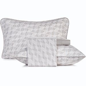 Jogo de Cama Altenburg Escala Malha 4 Peças Casal Cinza