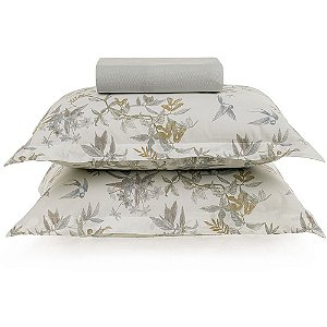 Jogo de Cama Karsten Alanis 200 Fios 3 Peças Queen Cinza