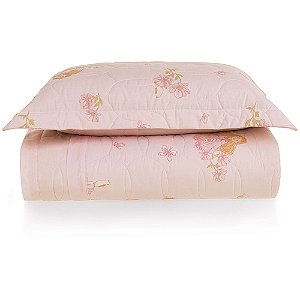 Jogo de Colcha Karsten Amora 200 Fios 2 Peças Solteiro Rosa