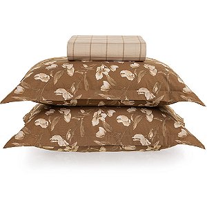 Jogo de Cama Karsten Anabel 200 Fios 3 Peças Queen Marrom
