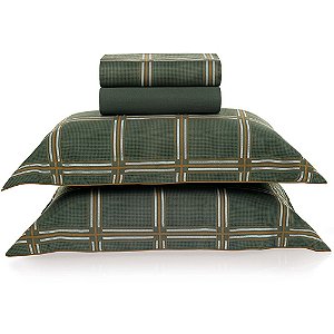 Jogo de Cama Karsten Bernardo 300 Fios 4 Peças King Verde