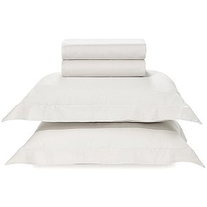Jogo de Cama Karsten Bossa 300 Fios 4 Peças Queen Branco