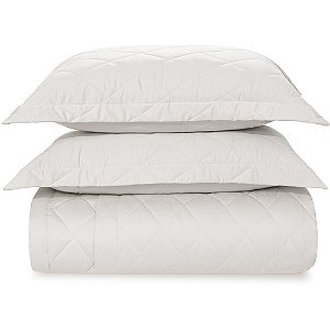 Jogo de Colcha Karsten Bossa 300 Fios 3 Peças Queen Branco