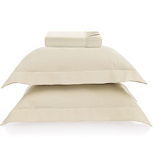 Jogo de Cama Karsten Bossa 300 Fios 3 Peças Casal Bege