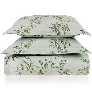 Jogo de Colcha Karsten Cedro 200 Fios 3 Peças Queen Verde