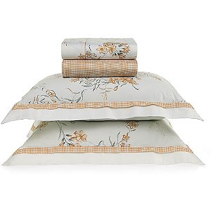 Jogo de Cama Karsten Dalila 300 Fios 4 Peças King Branco