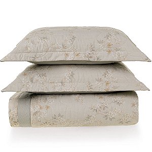 Jogo de Colcha Karsten Dandara 200 Fios 3 Peças Queen Bege