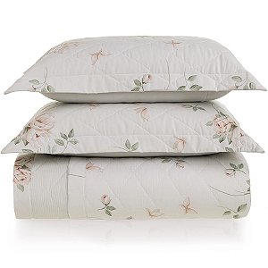 Jogo de Colcha Karsten Felícia 300 Fios 3 Peças Queen Branco