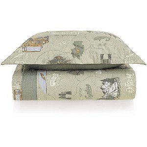 Jogo de Colcha Karsten Forest 200 Fios 2 Peça Solteiro Verde