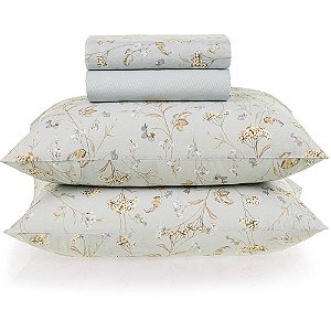 Jogo de Cama Karsten Giana 160 Fios 4 Peças King Branco