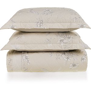 Jogo de Colcha Karsten Maris 200 Fios 3 Peças Casal Bege