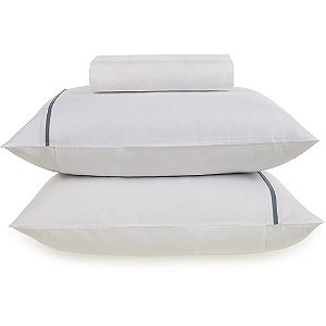 Jogo de Cama Karsten Noah 160 Fios 3 Peças Queen Branco
