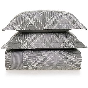 Jogo de Colcha Karsten Saulo 160 Fios 3 Peças King Cinza