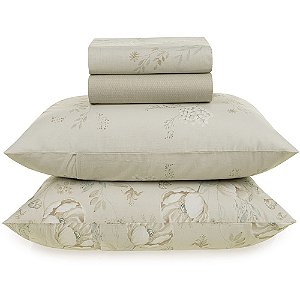 Jogo de Cama Karsten Sophia 160 Fios 4 Peças King Bege