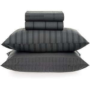 Jogo de Cama Karsten Tales 160 Fios 4 Peças King Grafite