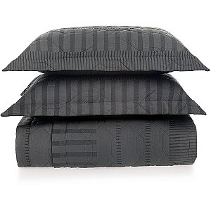 Jogo de Colcha Karsten Tales 160 Fios 3 Peças Queen Grafite