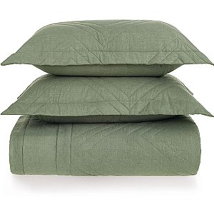 Jogo de Colcha Karsten Tesso Confec 3 Peças Casal Verde