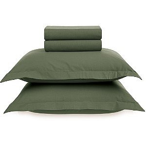 Jogo de Cama Karsten Tom 200 Fios 4 Peças Casal Verde