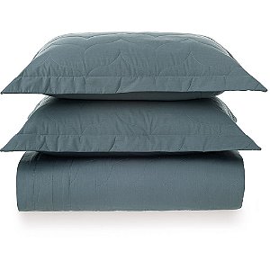 Jogo de Colcha Karsten Tom 200 Fios 3 Peças Casal Azul