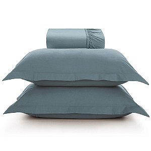 Jogo de Cama Karsten Tom 200 Fios 3 Peças King Azul