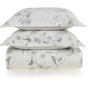 Jogo de Colcha Karsten Videira 300 Fios 3 Peças Queen Branco