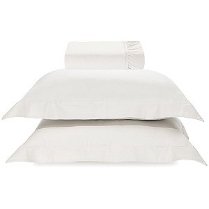 Jogo de Cama Karsten Bossa 300 Fios 3 Peças King Branco