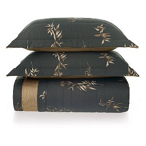 Jogo de Colcha Karsten Avila 300 Fios 3 Peças Queen Preto