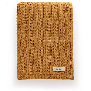 Manta Decorativa Karsten Diana Tricot Marrom