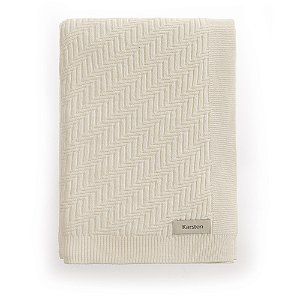 Manta Decorativa Karsten Salina Tricot Branco