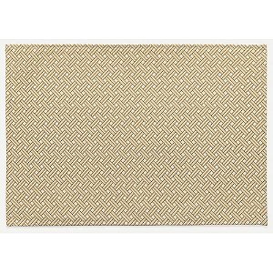 Jogo Americano Karsten Entrelaçado Acquablock 4 Peças Bege