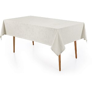 Toalha de Mesa Karsten Katherine Jacquard 160x270 Branco