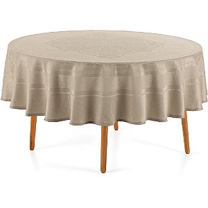 Toalha de Mesa Karsten Lesier Jacquard 178cm Bege
