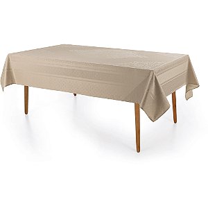 Toalha de Mesa Karsten Lesier Jacquard 180x270 Bege