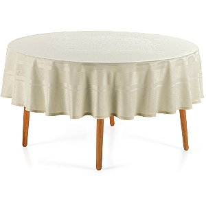 Toalha de Mesa Karsten Lesier Jacquard 178cm Off White