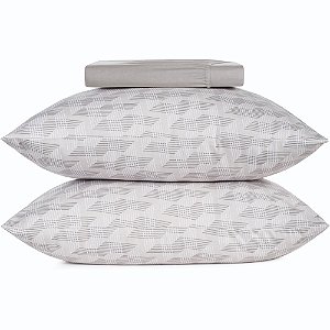 Jogo de Cama Altenburg Escala Malha 3 Peças King Cinza