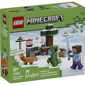 Lego Minecraft Aventura Do Steve na Taiga 21583 com 79pcs