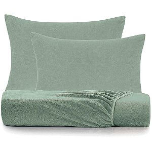 Jogo de Cama Altenburg Sereno Plush 3 Peças Queen Verde