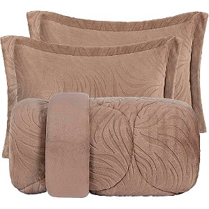 Jogo Edredom Altenburg Blend Elegance 3 Peças Queen Marrom