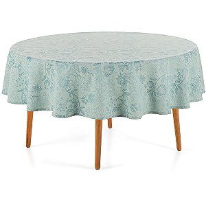 Toalha de Mesa Karsten Roman Jacquard 178cm Azul