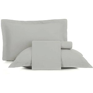 Jogo de Cama Altenburg Ciment TA 4 Peças King Cinza