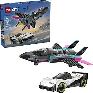 Lego City Jato vs Carro 60489 com 259pcs