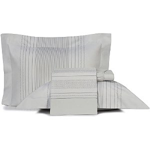 Jogo de Cama Altenburg Cruze 200 Fios 4 Peças Queen Cinza