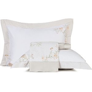 Jogo de Cama Altenburg Florali 300 Fios 4 Peças Queen Branco