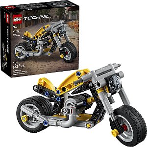 Lego Technic Motocicleta Amarela 42225 com 151pcs